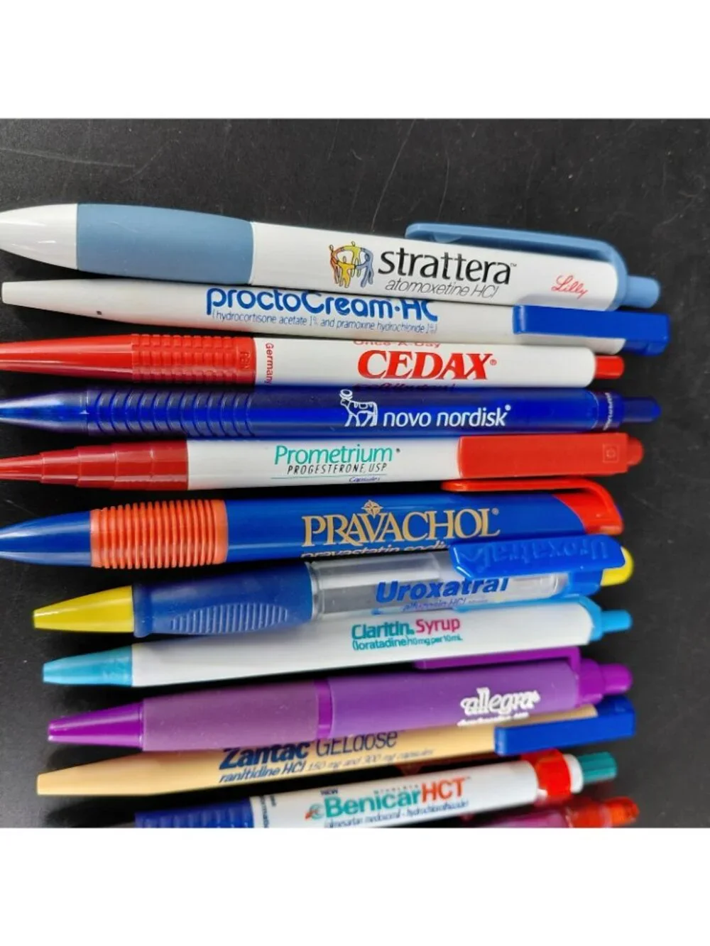 Pharmaceutical Advertising Ballpoint Pens Mixed Colors Drug Rep Promo 17 Pc Lot